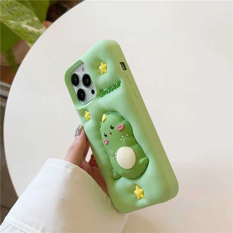Kawaii Dinosaur iPhone Case