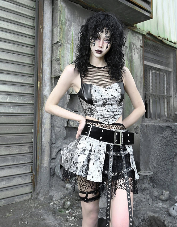 Harajuku Gothic Outfit Set - Top & Skirt