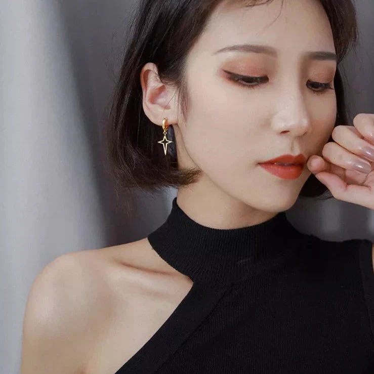 Gothic Style Cross Earrings