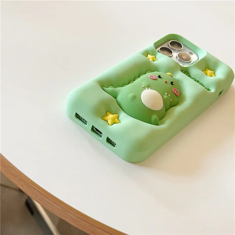 Kawaii Dinosaur iPhone Case