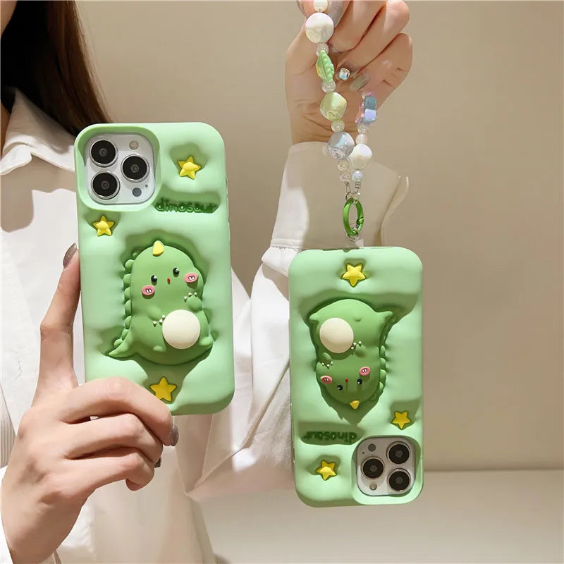 Kawaii Dinosaur iPhone Case