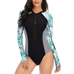 One Piece Swimsuits Long Sleeve Bathing Suit Surfing Swimwear