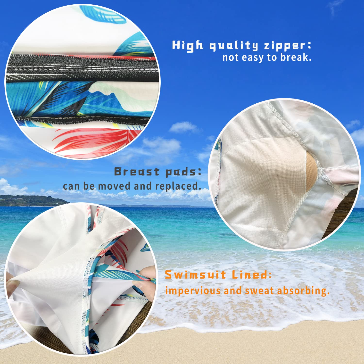 One Piece Swimsuits Long Sleeve Surfing Swimwear