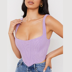 Mazie - Lavender Bustier Corset Top