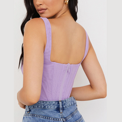Mazie - Lavender Bustier Corset Top