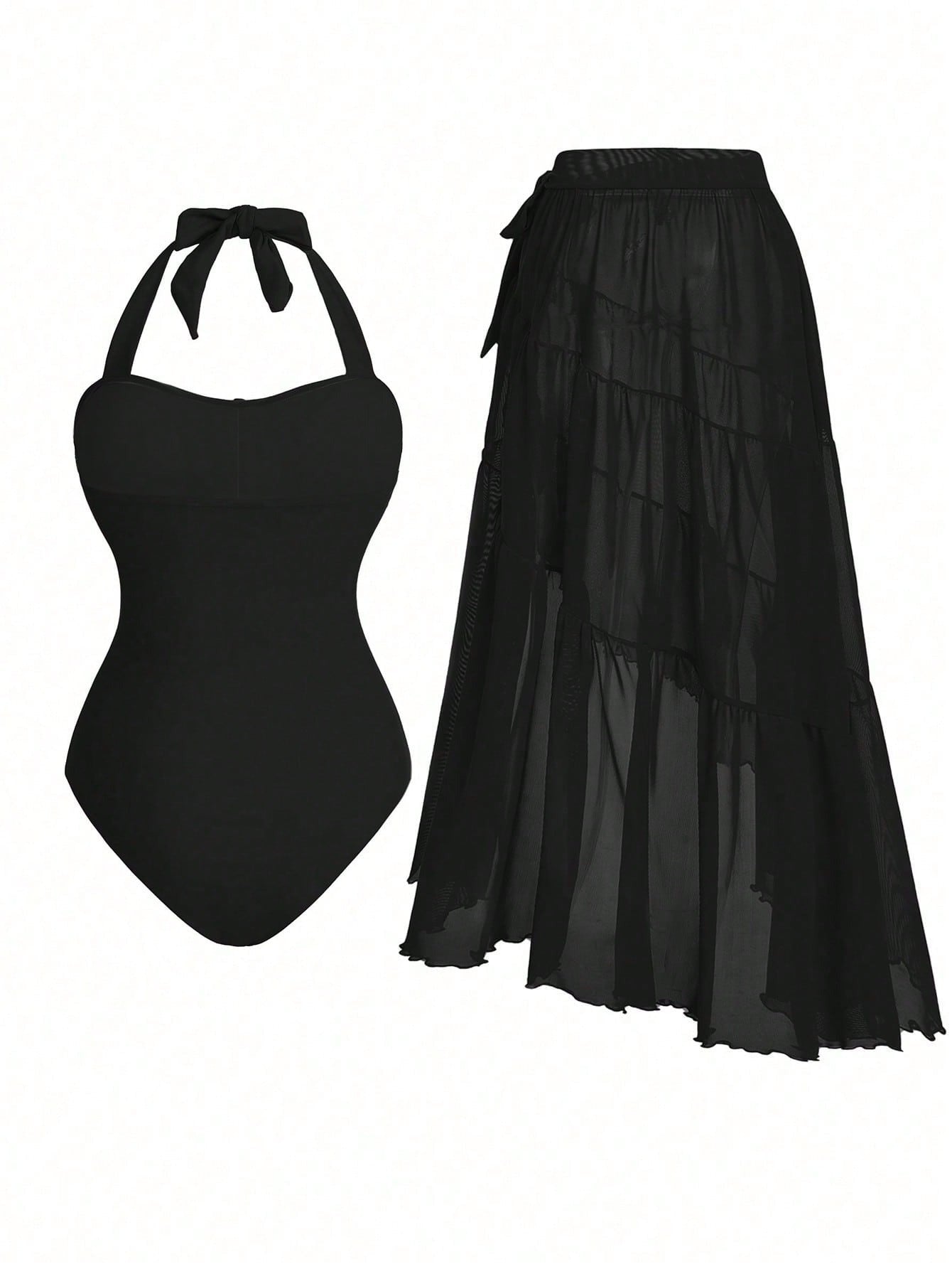 Elegant And Flowing One-Piece Bikini