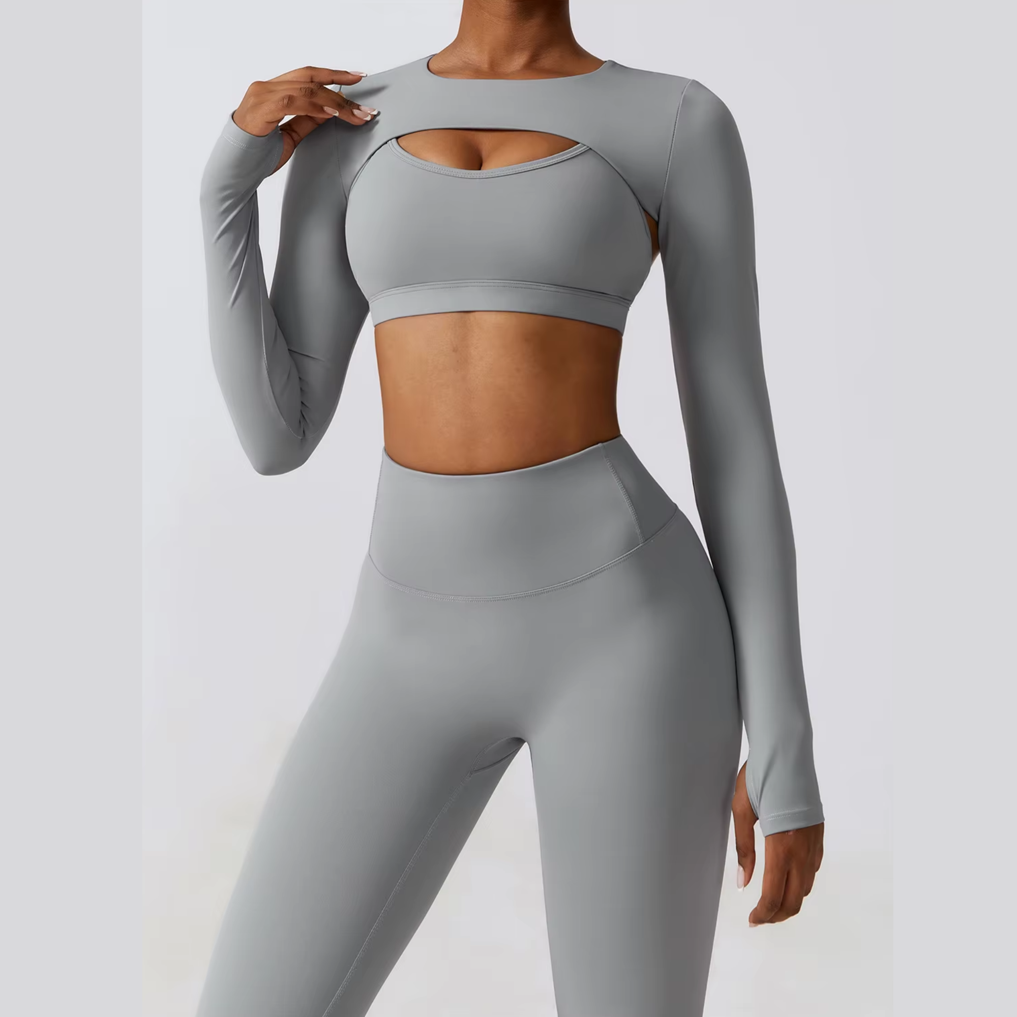 Kyveli - 3 Piece Long Sleeve Activewear Set