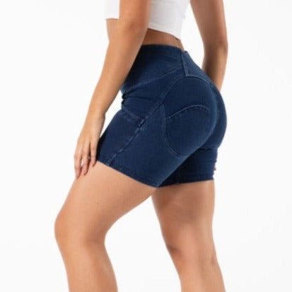 Cheeky Blue High Waist Butt Lift Shorts