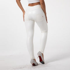 Cheeky White PU Butt Lift Pants