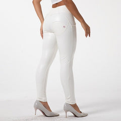 Cheeky White PU Butt Lift Pants
