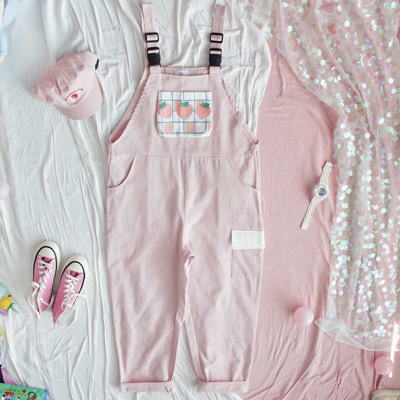 Cute Strawberry Overalls